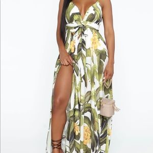 Fashio Nova Tropical Dress SMALL